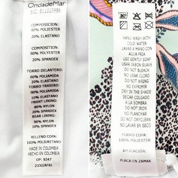 OndadeMar African Flowers One Piece Halter Swimsuit Size Small ondademar New NWT - Picture 5 of 10